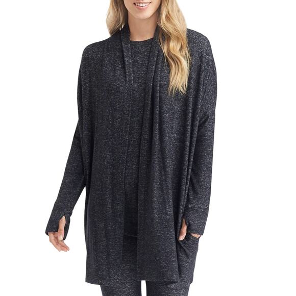 NWT Cuddl Duds SoftKnit Wrap  Marled Dark Charcoal  S/M - Picture 1 of 8